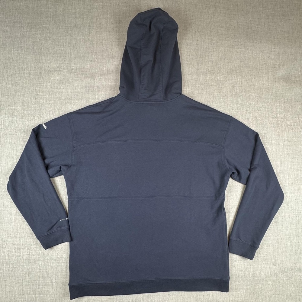 Columbia Hoodie Mens XL Blue Omni-Shade Big Logo Pullover Outdoor Sweatshirt - Picture 4 of 10